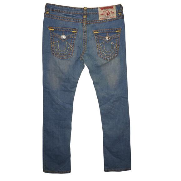 True Religion Billy Super T Jeans Men’s Size 38 Straight Leg Flap Pockets - Picture 2 of 9